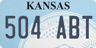 KS license plate 504ABT