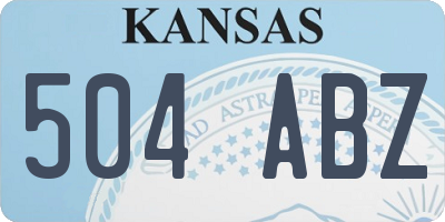 KS license plate 504ABZ