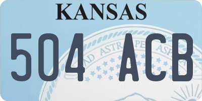 KS license plate 504ACB