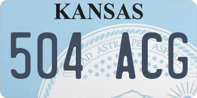 KS license plate 504ACG