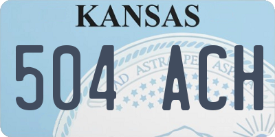 KS license plate 504ACH