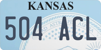 KS license plate 504ACL