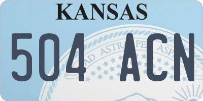 KS license plate 504ACN