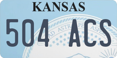 KS license plate 504ACS