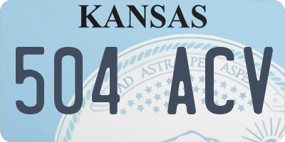KS license plate 504ACV