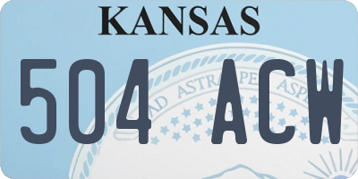 KS license plate 504ACW