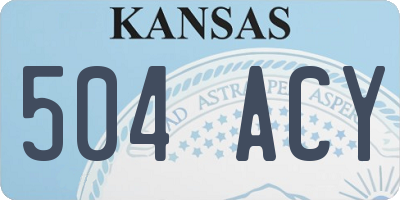 KS license plate 504ACY