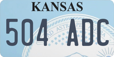 KS license plate 504ADC