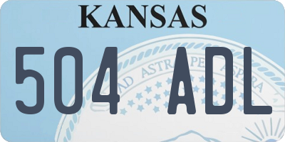 KS license plate 504ADL