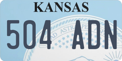 KS license plate 504ADN