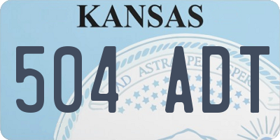 KS license plate 504ADT