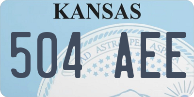 KS license plate 504AEE