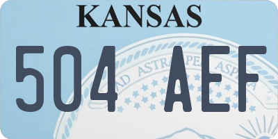 KS license plate 504AEF