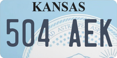 KS license plate 504AEK