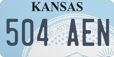 KS license plate 504AEN
