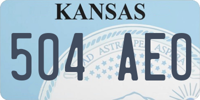 KS license plate 504AEO