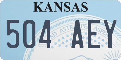 KS license plate 504AEY