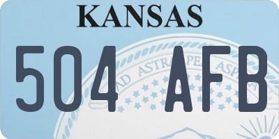 KS license plate 504AFB