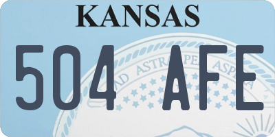 KS license plate 504AFE