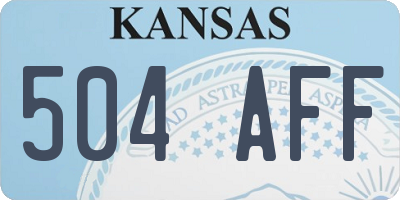 KS license plate 504AFF