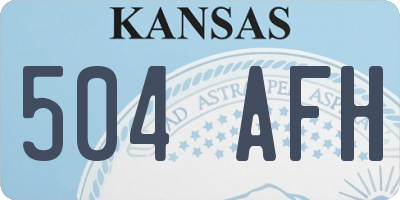 KS license plate 504AFH