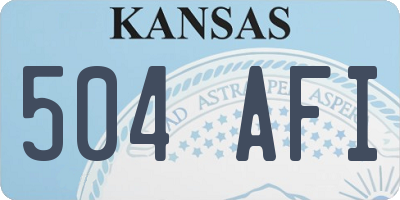 KS license plate 504AFI