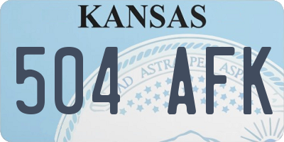 KS license plate 504AFK