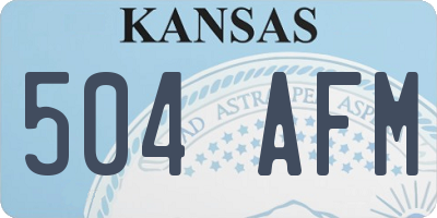 KS license plate 504AFM