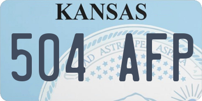 KS license plate 504AFP