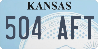 KS license plate 504AFT
