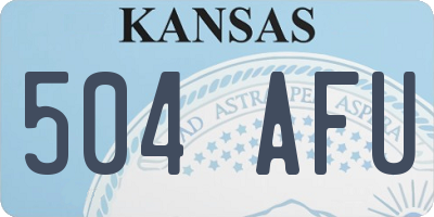 KS license plate 504AFU