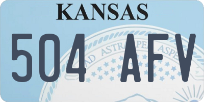 KS license plate 504AFV
