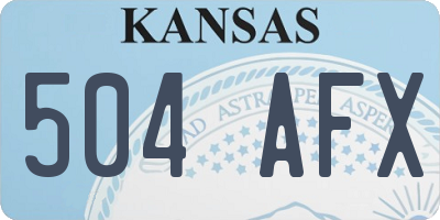 KS license plate 504AFX