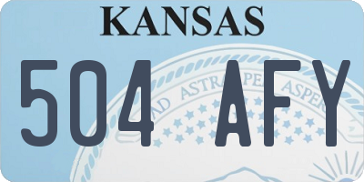 KS license plate 504AFY