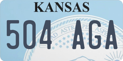KS license plate 504AGA