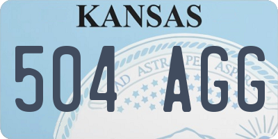 KS license plate 504AGG