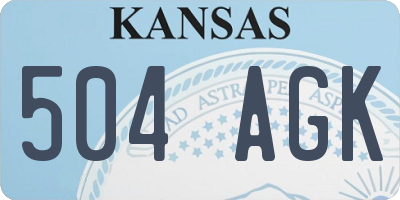 KS license plate 504AGK