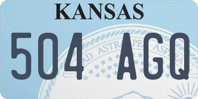 KS license plate 504AGQ