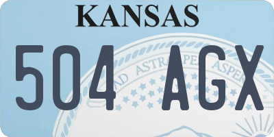 KS license plate 504AGX