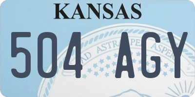 KS license plate 504AGY