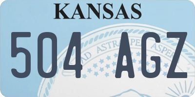 KS license plate 504AGZ