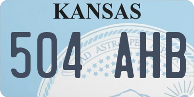 KS license plate 504AHB