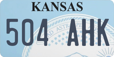 KS license plate 504AHK