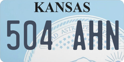 KS license plate 504AHN