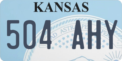KS license plate 504AHY