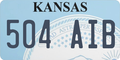 KS license plate 504AIB