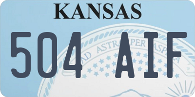 KS license plate 504AIF
