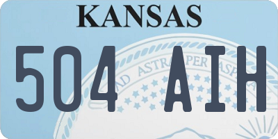 KS license plate 504AIH