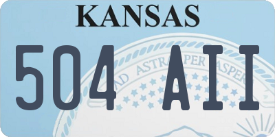 KS license plate 504AII
