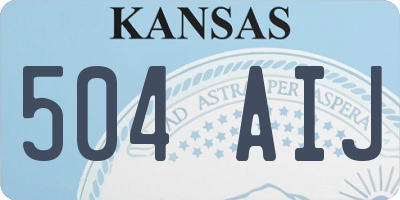 KS license plate 504AIJ